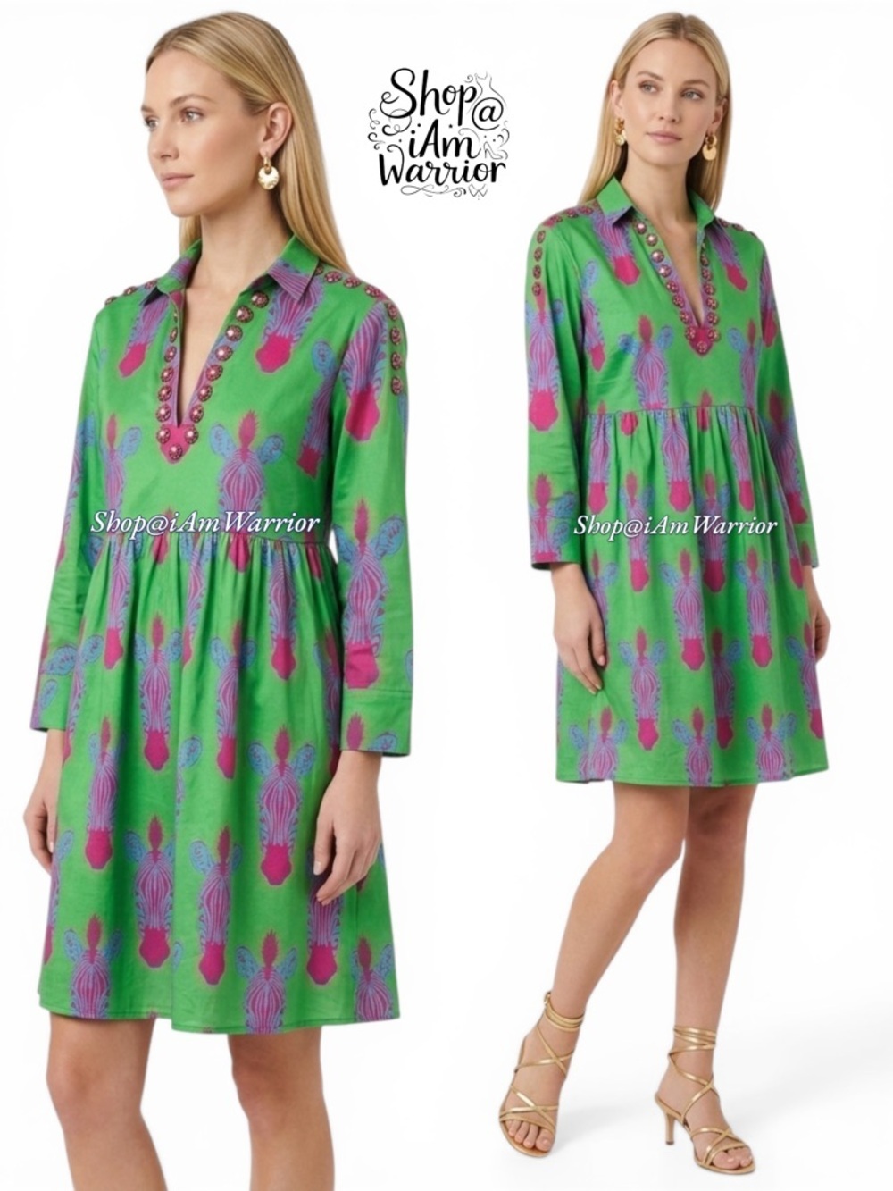 Tuckernut Sheridan French zebra print empire waist mini dress *shop@iamwarrior